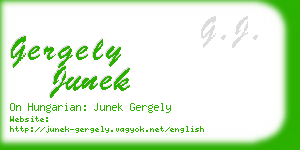 gergely junek business card